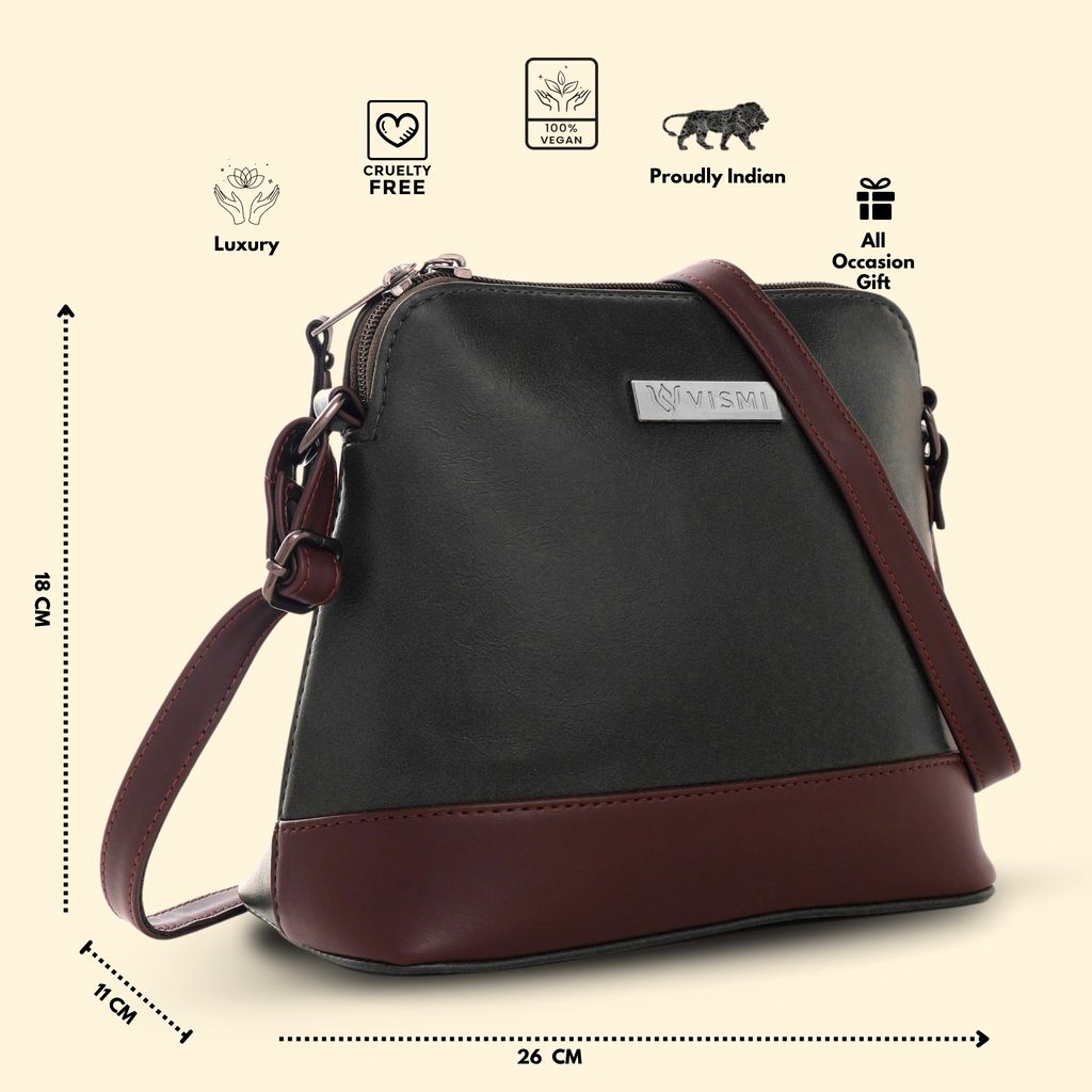 VISMIINTREND Crossbody Bag for Women, Girls | Stylish Shoulder Bag | Pu Leather Adjustable Travel Bags | Birthday Gift for Wife | Mother | Diwali Gift