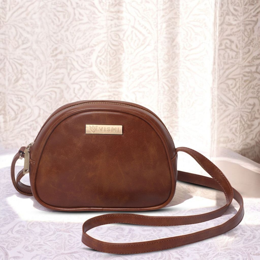 VISMIINTREND Stylish Crossbody Sling Bag with Adjustable Strap | Pu Leather Travel Bag | for Women, Girls | Birthday | Anniversary | Diwali Gift