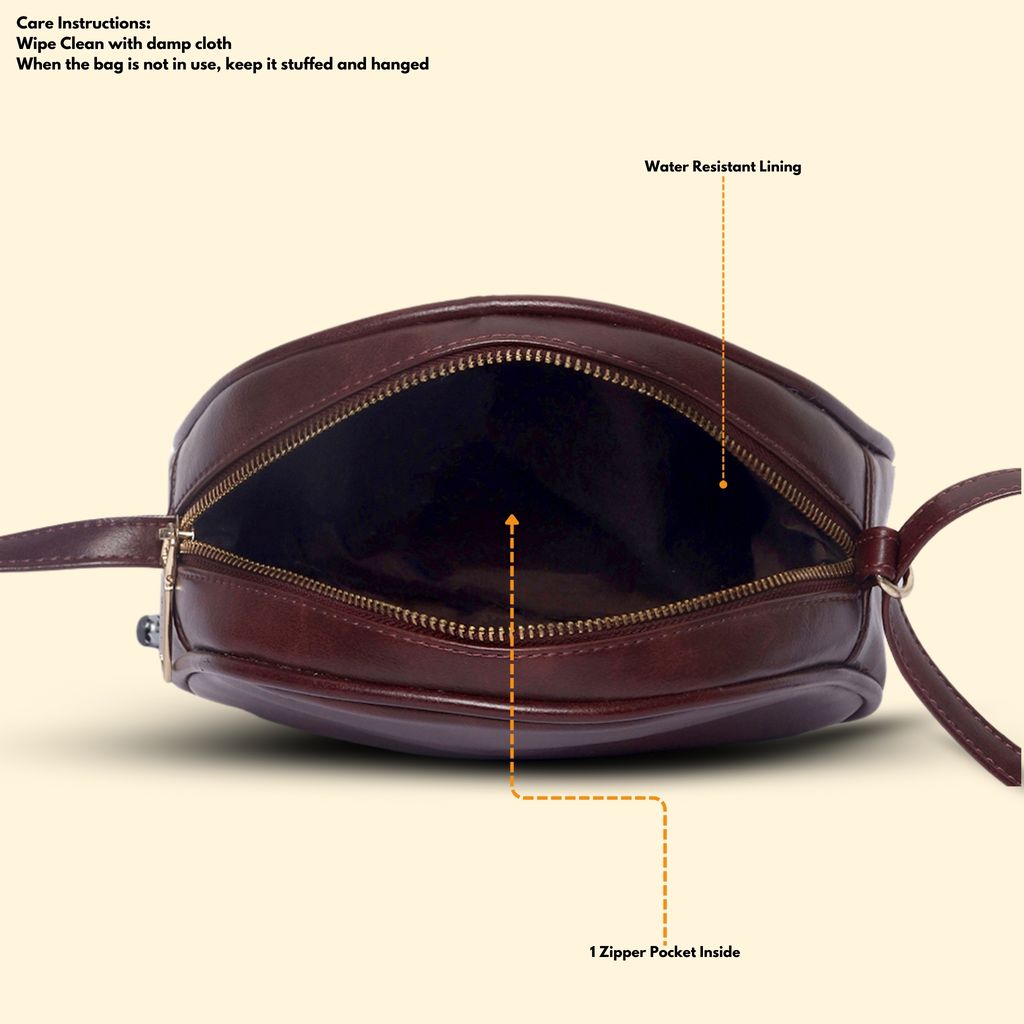 VISMIINTREND Stylish Crossbody Sling Bag with Adjustable Strap | Pu Leather Travel Bag | for Women, Girls | Birthday | Anniversary | Diwali Gift