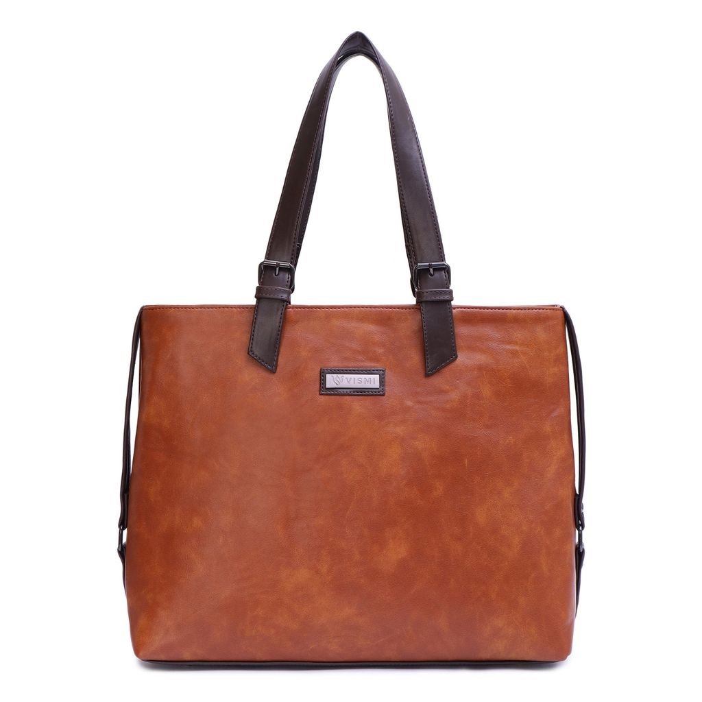 VISMIINTREND Office Bag for Women Upto 15.6 Inch Laptop | Travel Handbag | Pu Leather Stylish Tote Bag | Trendy Office Use Sling Bag | Diwali Gift for Mother | Wife