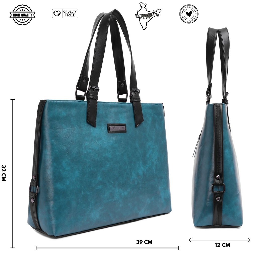 VISMIINTREND Office Bag for Women Upto 15.6 Inch Laptop | Travel Handbag | Pu Leather Stylish Tote Bag | Trendy Office Use Sling Bag | Diwali Gift for Mother | Wife