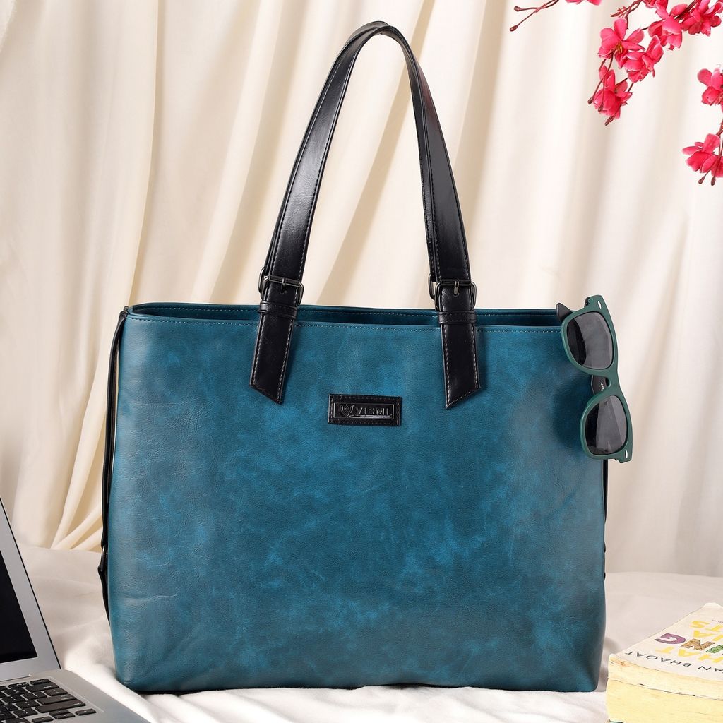 VISMIINTREND Office Bag for Women Upto 15.6 Inch Laptop | Travel Handbag | Pu Leather Stylish Tote Bag | Trendy Office Use Sling Bag | Diwali Gift for Mother | Wife