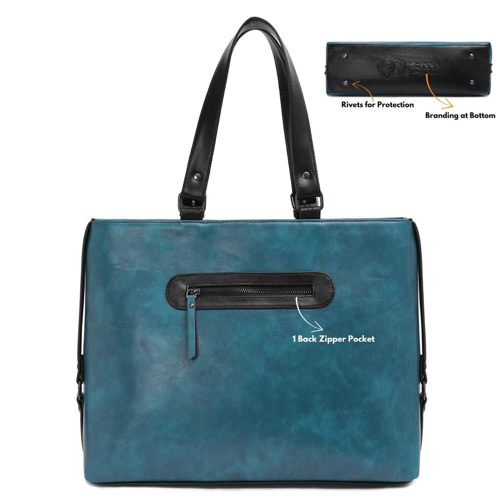 VISMIINTREND Office Bag for Women Upto 15.6 Inch Laptop | Travel Handbag | Pu Leather Stylish Tote Bag | Trendy Office Use Sling Bag | Diwali Gift for Mother | Wife