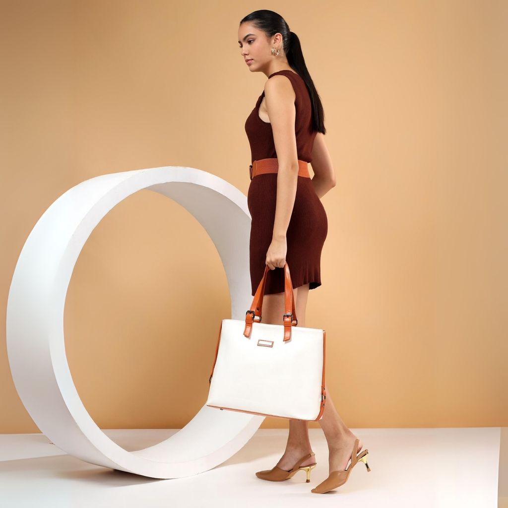 VISMIINTREND Office Bag for Women Upto 15.6 Inch Laptop | Travel Handbag | Pu Leather Stylish Tote Bag | Trendy Office Use Sling Bag | Diwali Gift for Mother | Wife