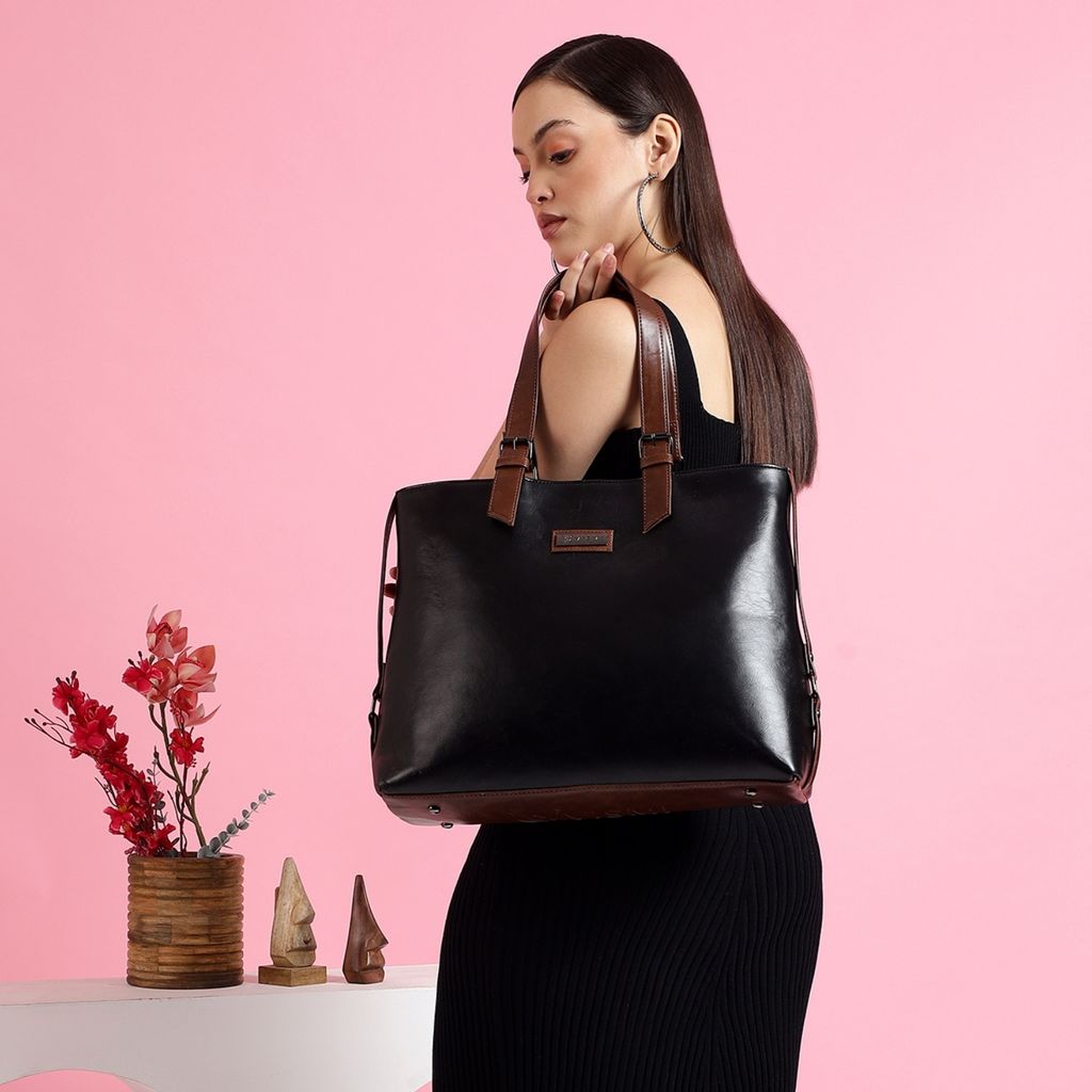 VISMIINTREND Office Bag for Women Upto 15.6 Inch Laptop | Travel Handbag | Pu Leather Stylish Tote Bag | Trendy Office Use Sling Bag | Diwali Gift for Mother | Wife