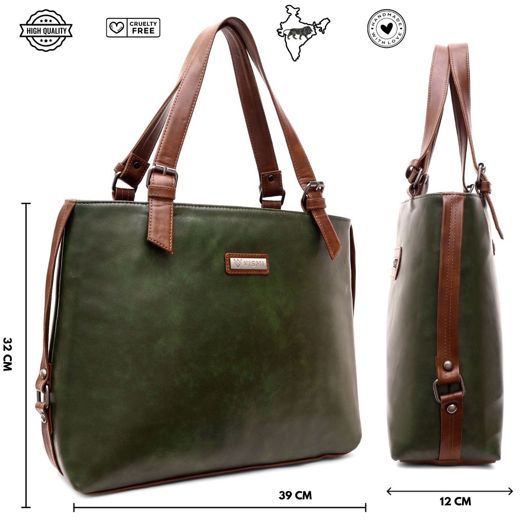 VISMIINTREND Office Bag for Women Upto 15.6 Inch Laptop | Travel Handbag | Pu Leather Stylish Tote Bag | Trendy Office Use Sling Bag | Diwali Gift for Mother | Wife