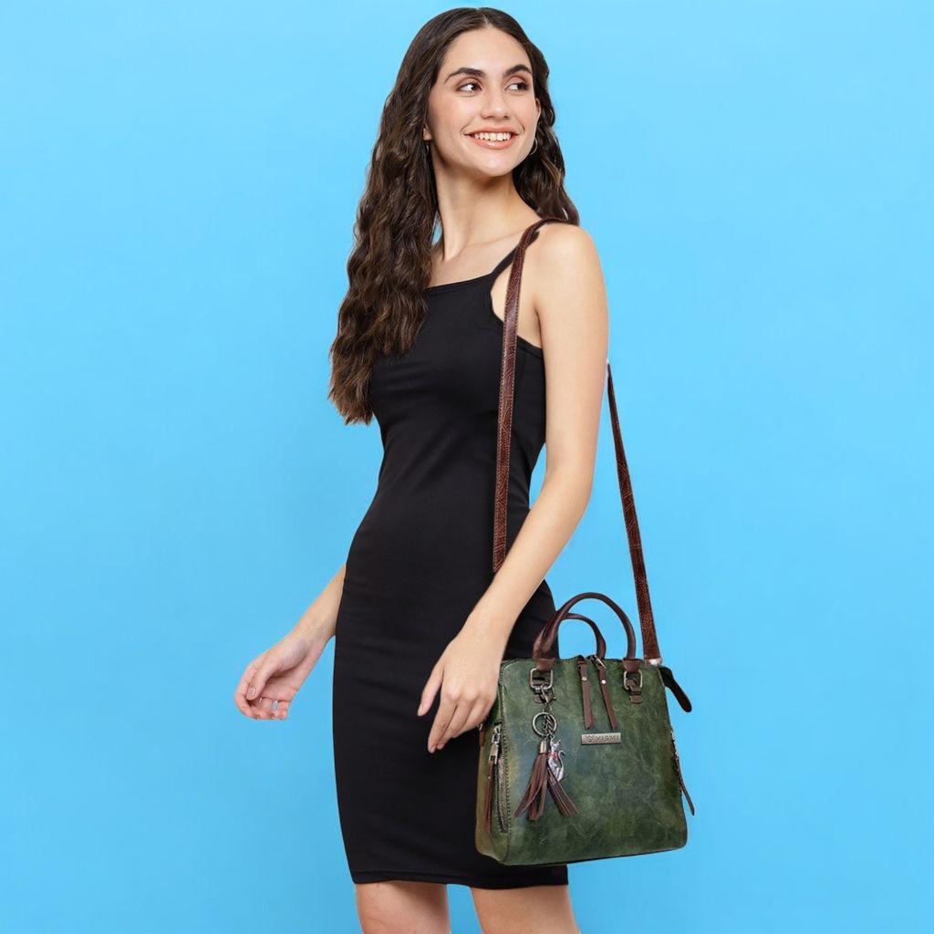 VISMIINTREND Stylish Sling Bag | Pu Leather Crossbody Satchel Bag | Women Handbag for Office | Travel | Daily Use | Detachable Adjustable Strap