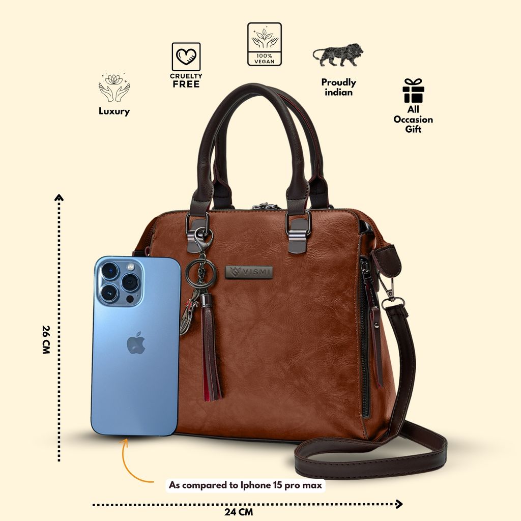 VISMIINTREND Stylish Sling Bag | Pu Leather Crossbody Satchel Bag | Women Handbag for Office | Travel | Daily Use | Detachable Adjustable Strap