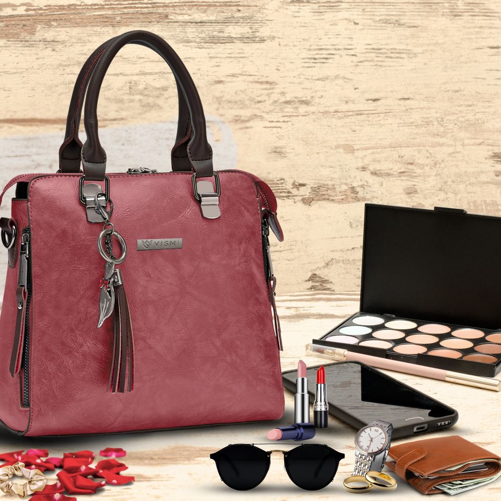 VISMIINTREND Stylish Sling Bag | Pu Leather Crossbody Satchel Bag | Women Handbag for Office | Travel | Daily Use | Detachable Adjustable Strap