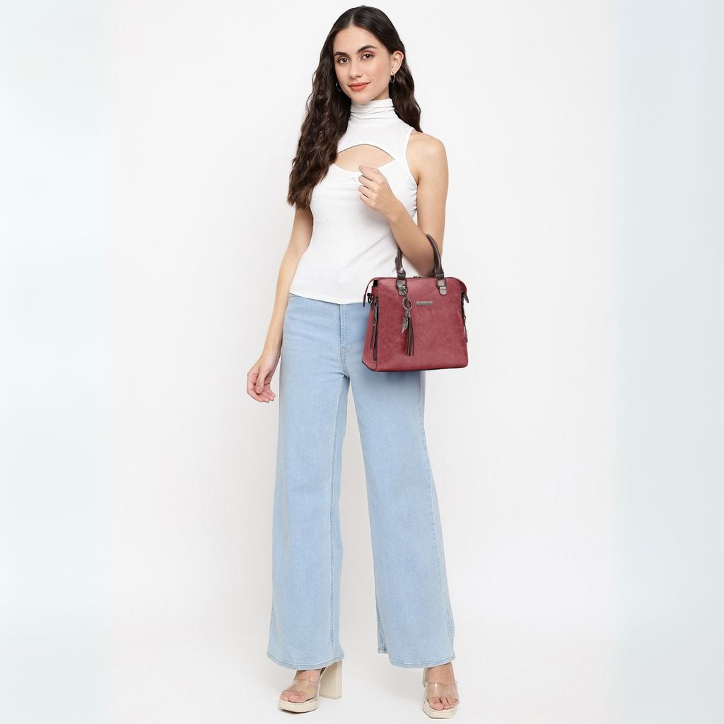 VISMIINTREND Stylish Sling Bag | Pu Leather Crossbody Satchel Bag | Women Handbag for Office | Travel | Daily Use | Detachable Adjustable Strap