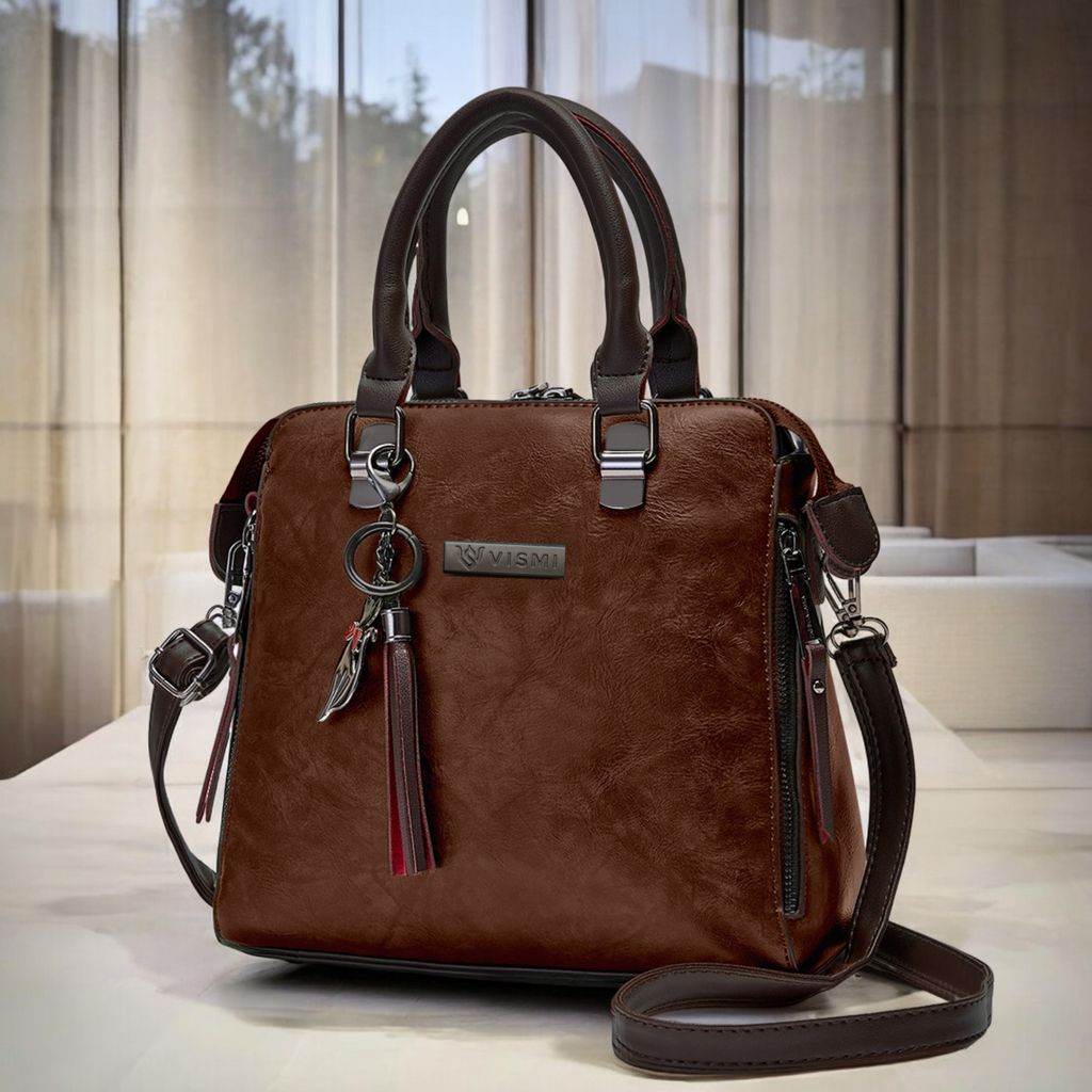 VISMIINTREND Stylish Sling Bag | Pu Leather Crossbody Satchel Bag | Women Handbag for Office | Travel | Daily Use | Detachable Adjustable Strap