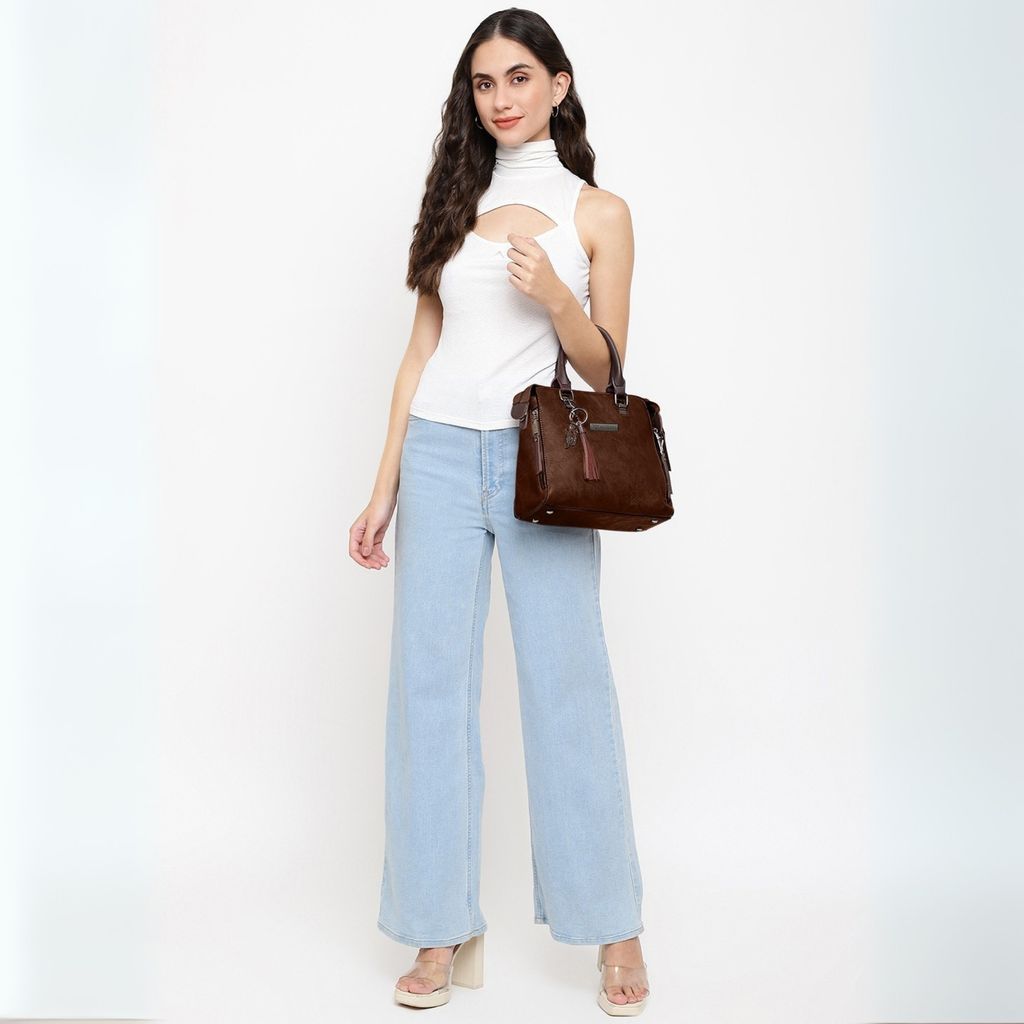 VISMIINTREND Stylish Sling Bag | Pu Leather Crossbody Satchel Bag | Women Handbag for Office | Travel | Daily Use | Detachable Adjustable Strap