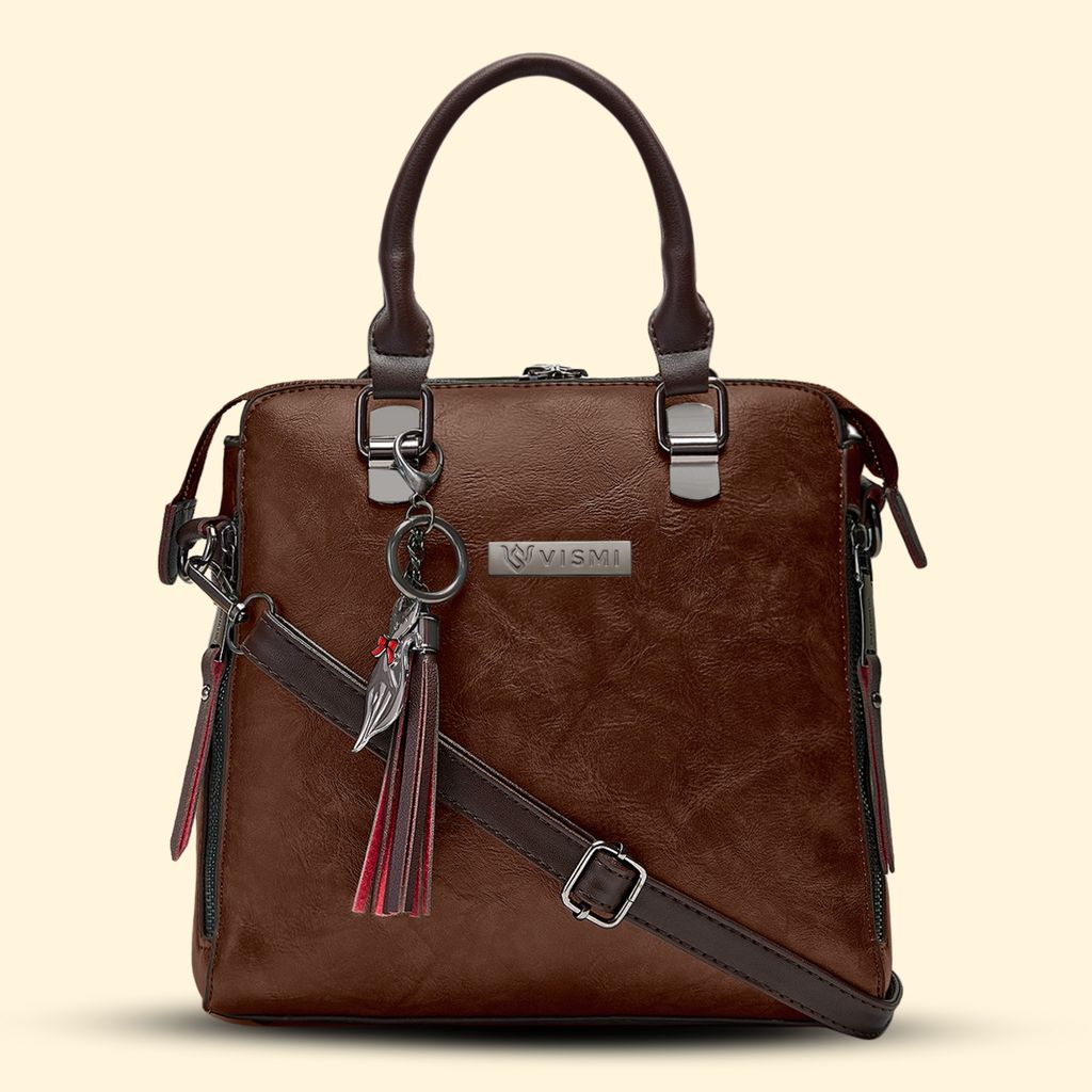 VISMIINTREND Stylish Sling Bag | Pu Leather Crossbody Satchel Bag | Women Handbag for Office | Travel | Daily Use | Detachable Adjustable Strap