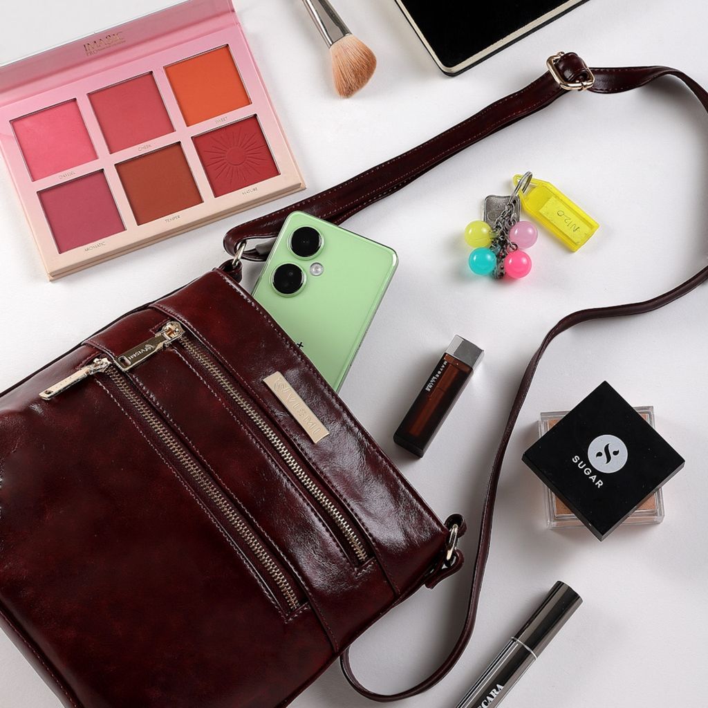 VISMIINTREND Sling Bag for Women | Crossbody Messenger Bag | Pu Leather Stylish Shoulder Bag | Water Resistant Adjustable Strap