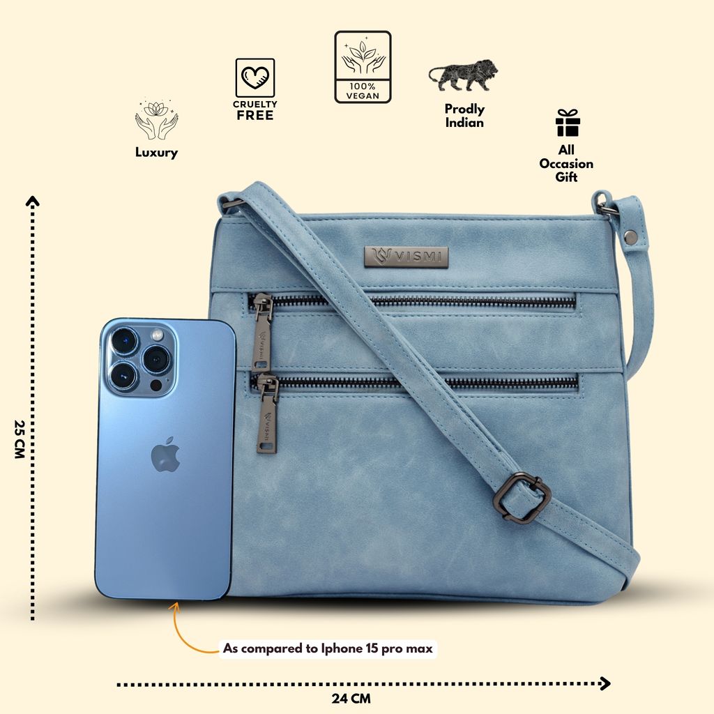 VISMIINTREND Sling Bag for Women | Crossbody Messenger Bag | Pu Leather Stylish Shoulder Bag | Water Resistant Adjustable Strap