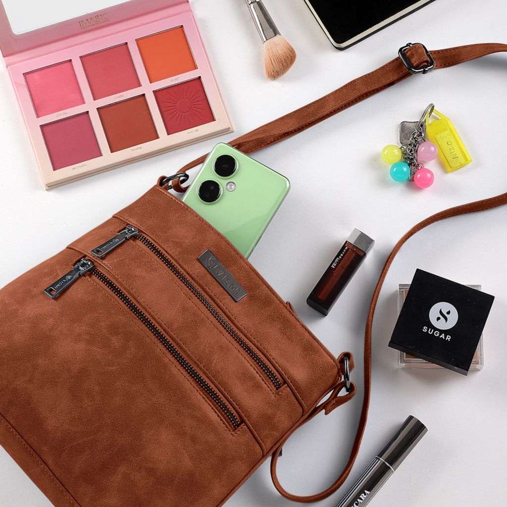 VISMIINTREND Sling Bag for Women | Crossbody Messenger Bag | Pu Leather Stylish Shoulder Bag | Water Resistant Adjustable Strap