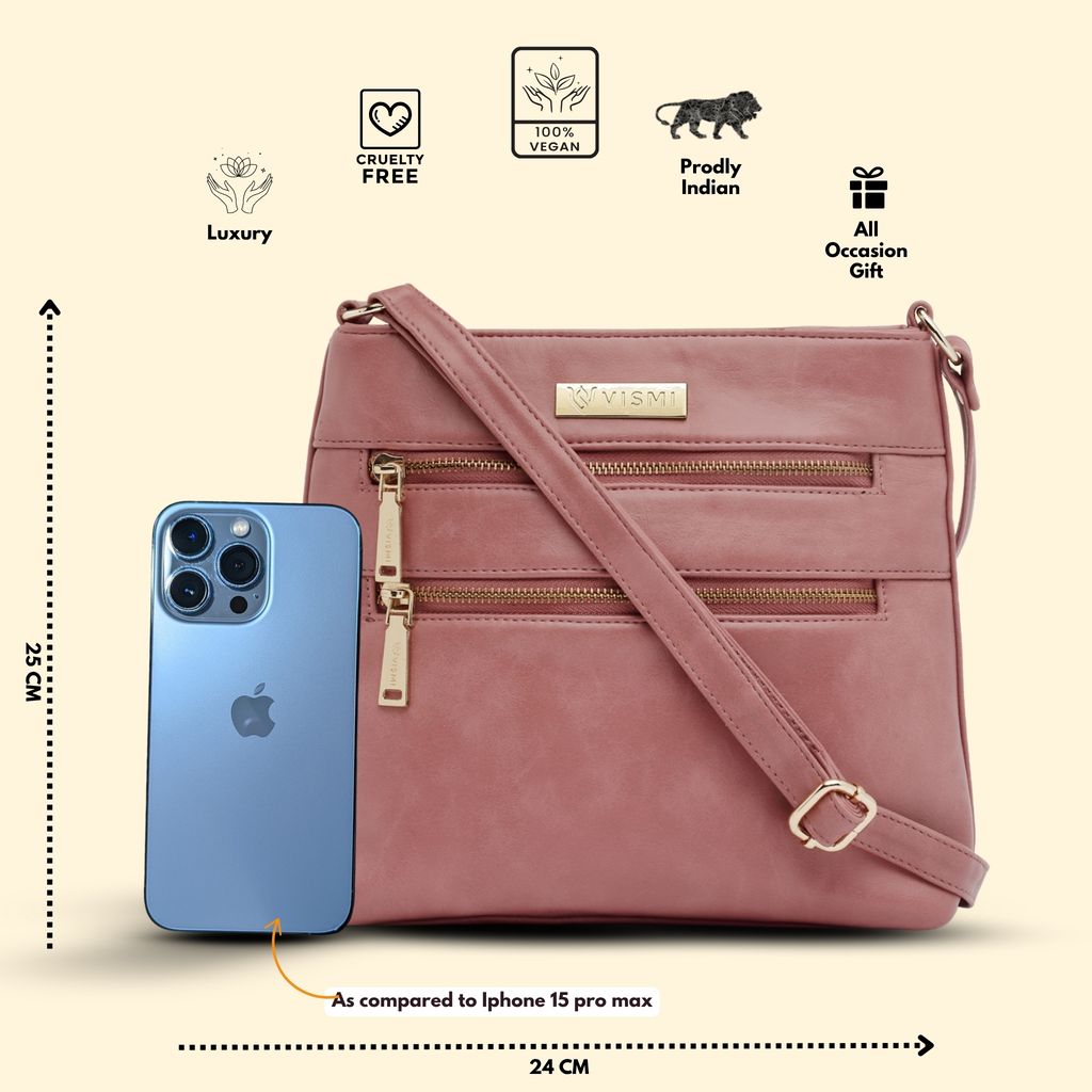 VISMIINTREND Sling Bag for Women | Crossbody Messenger Bag | Pu Leather Stylish Shoulder Bag | Water Resistant Adjustable Strap