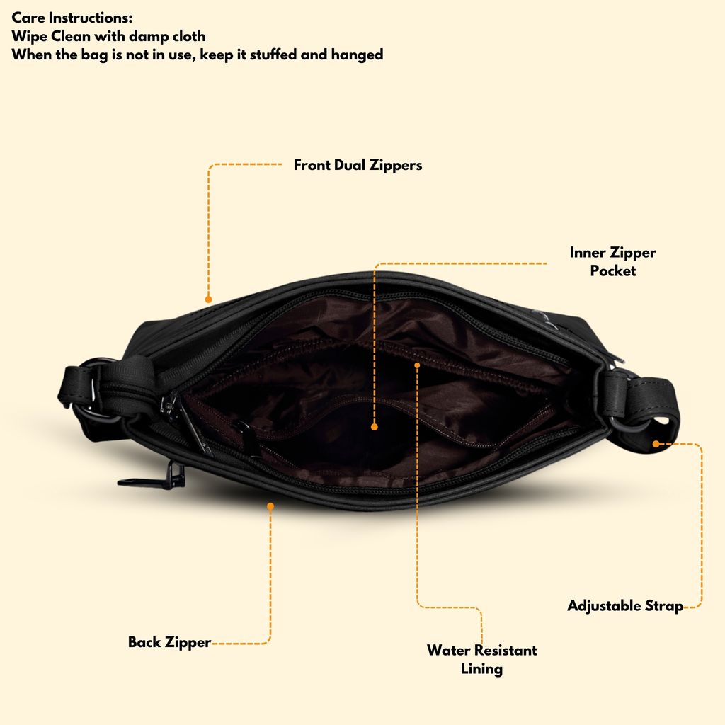 VISMIINTREND Sling Bag for Women | Crossbody Messenger Bag | Pu Leather Stylish Shoulder Bag | Water Resistant Adjustable Strap