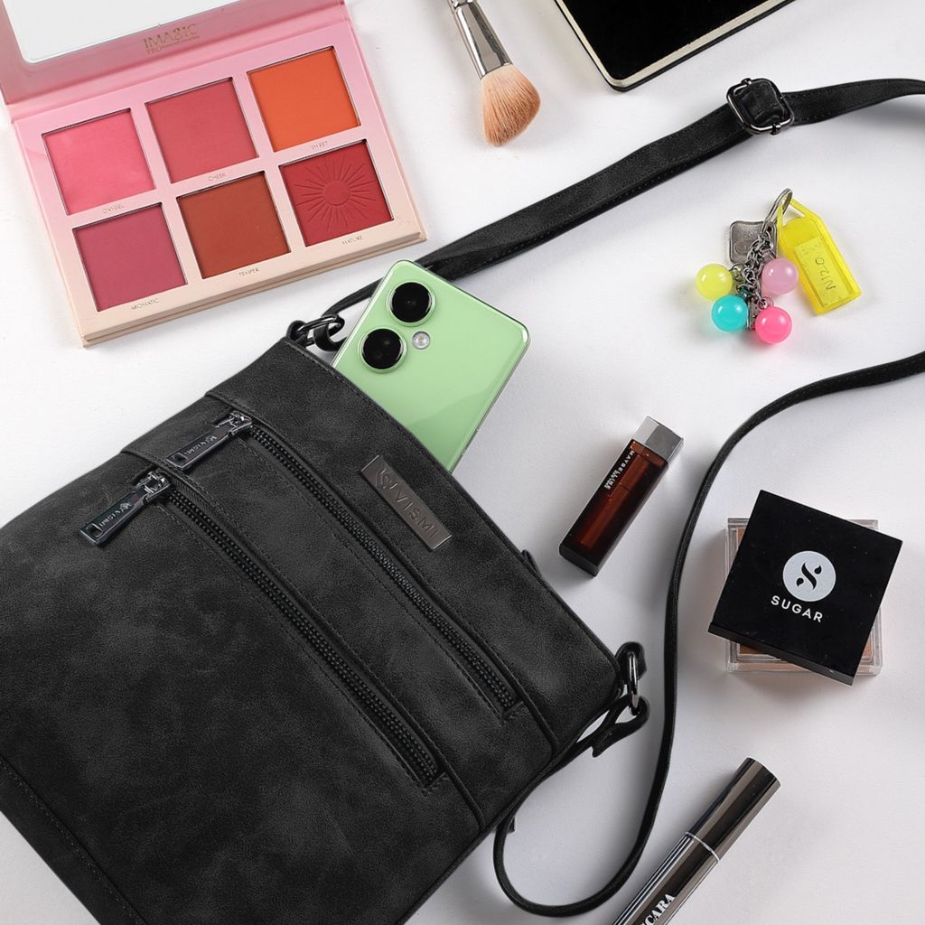 VISMIINTREND Sling Bag for Women | Crossbody Messenger Bag | Pu Leather Stylish Shoulder Bag | Water Resistant Adjustable Strap