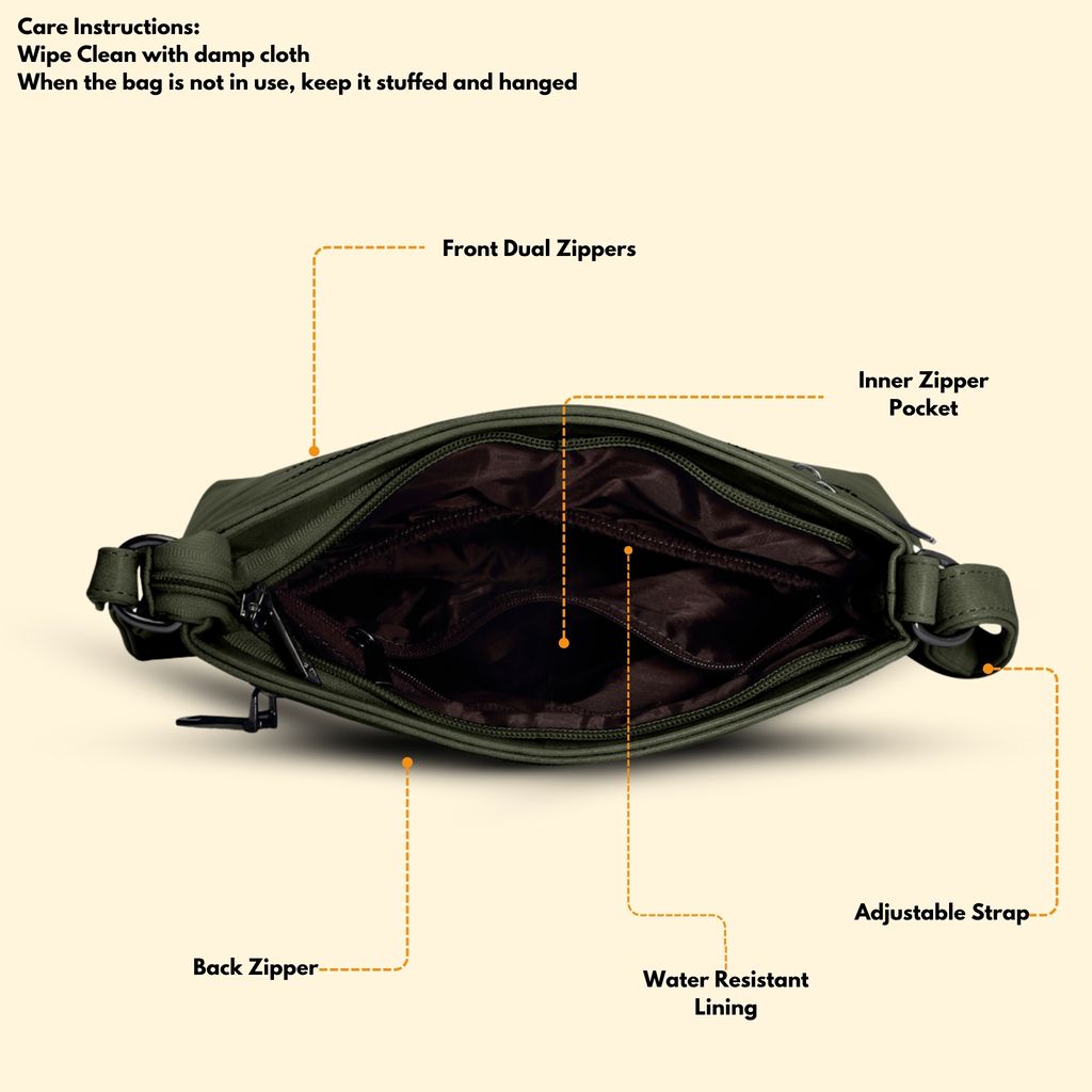 VISMIINTREND Sling Bag for Women | Crossbody Messenger Bag | Pu Leather Stylish Shoulder Bag | Water Resistant Adjustable Strap