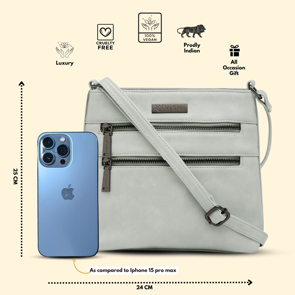 VISMIINTREND Sling Bag for Women | Crossbody Messenger Bag | Pu Leather Stylish Shoulder Bag | Water Resistant Adjustable Strap