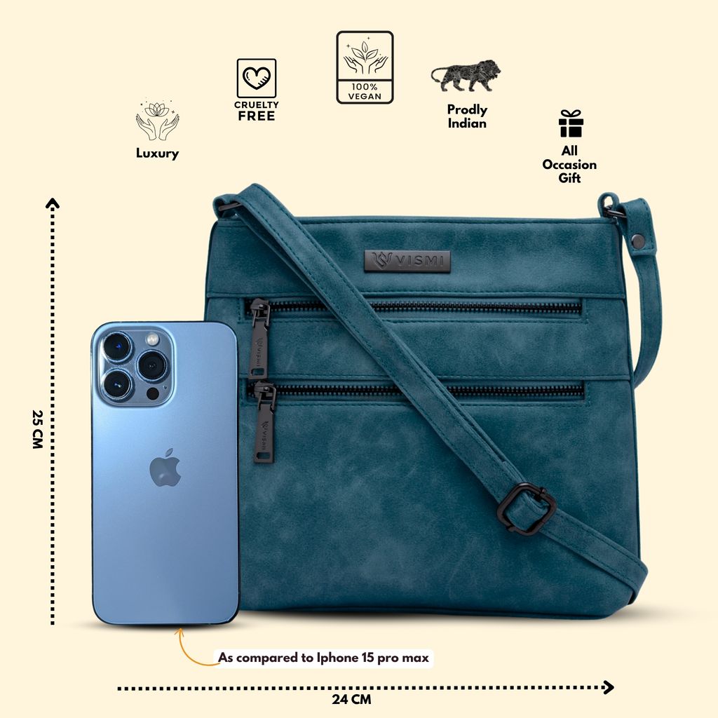 VISMIINTREND Sling Bag for Women | Crossbody Messenger Bag | Pu Leather Stylish Shoulder Bag | Water Resistant Adjustable Strap