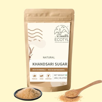 Ecotyl Khandsari Sugar | Unrefined Natural Sweetener | Rich in Minerals | 1kg
