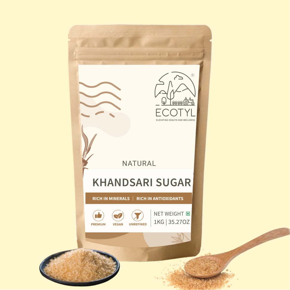 Ecotyl Khandsari Sugar | Unrefined Natural Sweetener | Rich in Minerals | 1kg