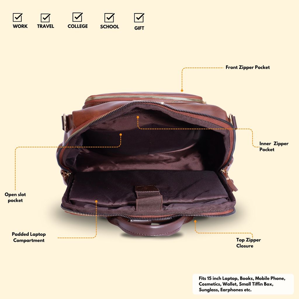 VISMIINTREND Women Bags | Stylish College Backpack | Backpack for Office Use | Travel Backpack | Vegan Leather | Waterproof | Laptop Backpack