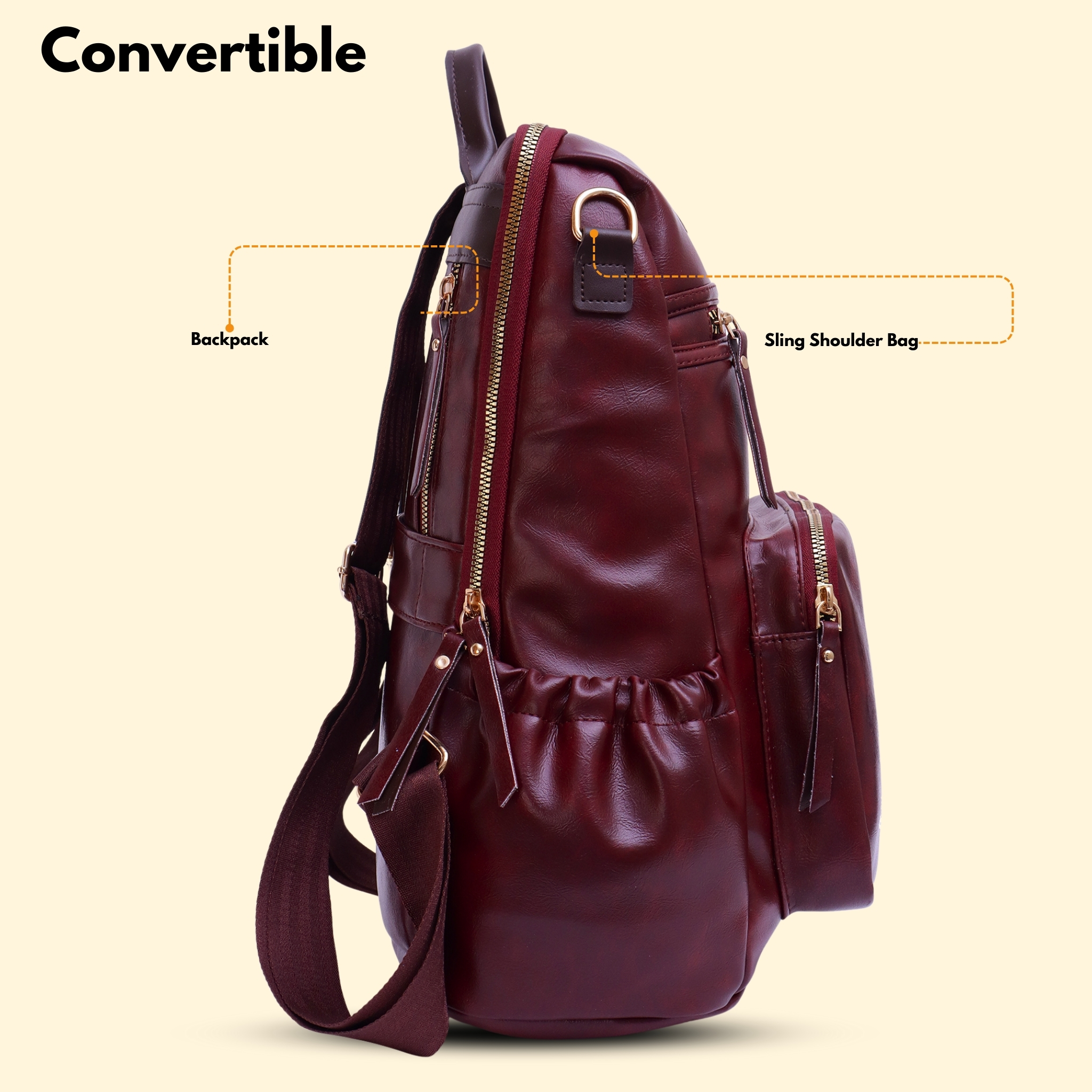 VISMIINTREND Women Bags | Stylish College Backpack | Backpack for Office Use | Travel Backpack | Vegan Leather | Waterproof | Laptop Backpack