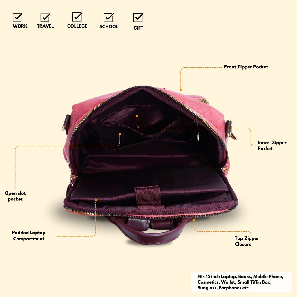 VISMIINTREND Women Bags | Stylish College Backpack | Backpack for Office Use | Travel Backpack | Vegan Leather | Waterproof | Laptop Backpack