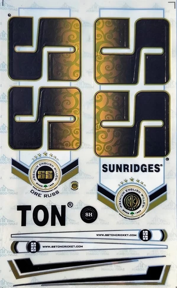 TEKNAXO | Cricket Bat Sticker 3D Fully Embossed – Latest Model | Advanced High Shine Finish