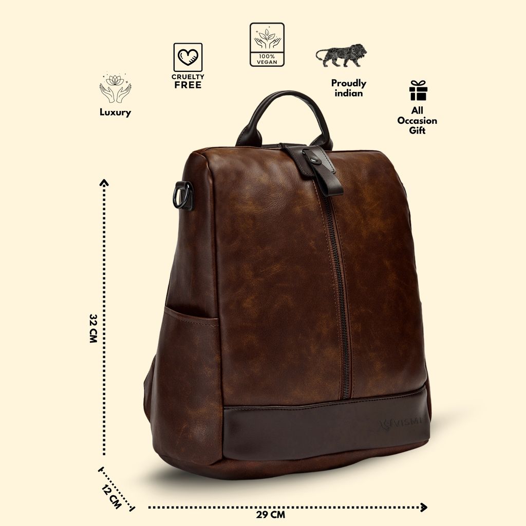 VISMIINTREND Women Backpack for Office Use Upto 13 Inch Laptop | Stylish Backpack Bag | Travel | School | College | Office Use | Anti Theft Convertible Backpack