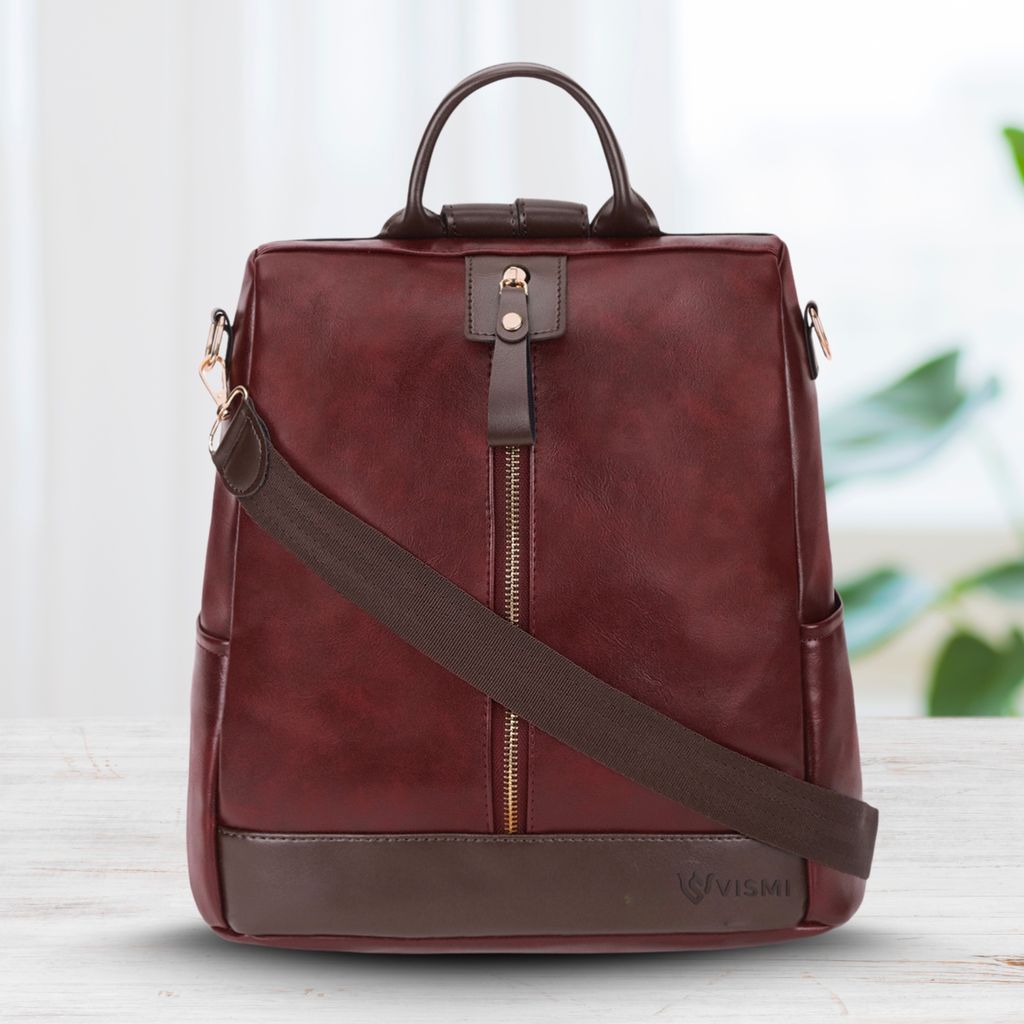 VISMIINTREND Women Backpack for Office Use Upto 13 Inch Laptop | Stylish Backpack Bag | Travel | School | College | Office Use | Anti Theft Convertible Backpack