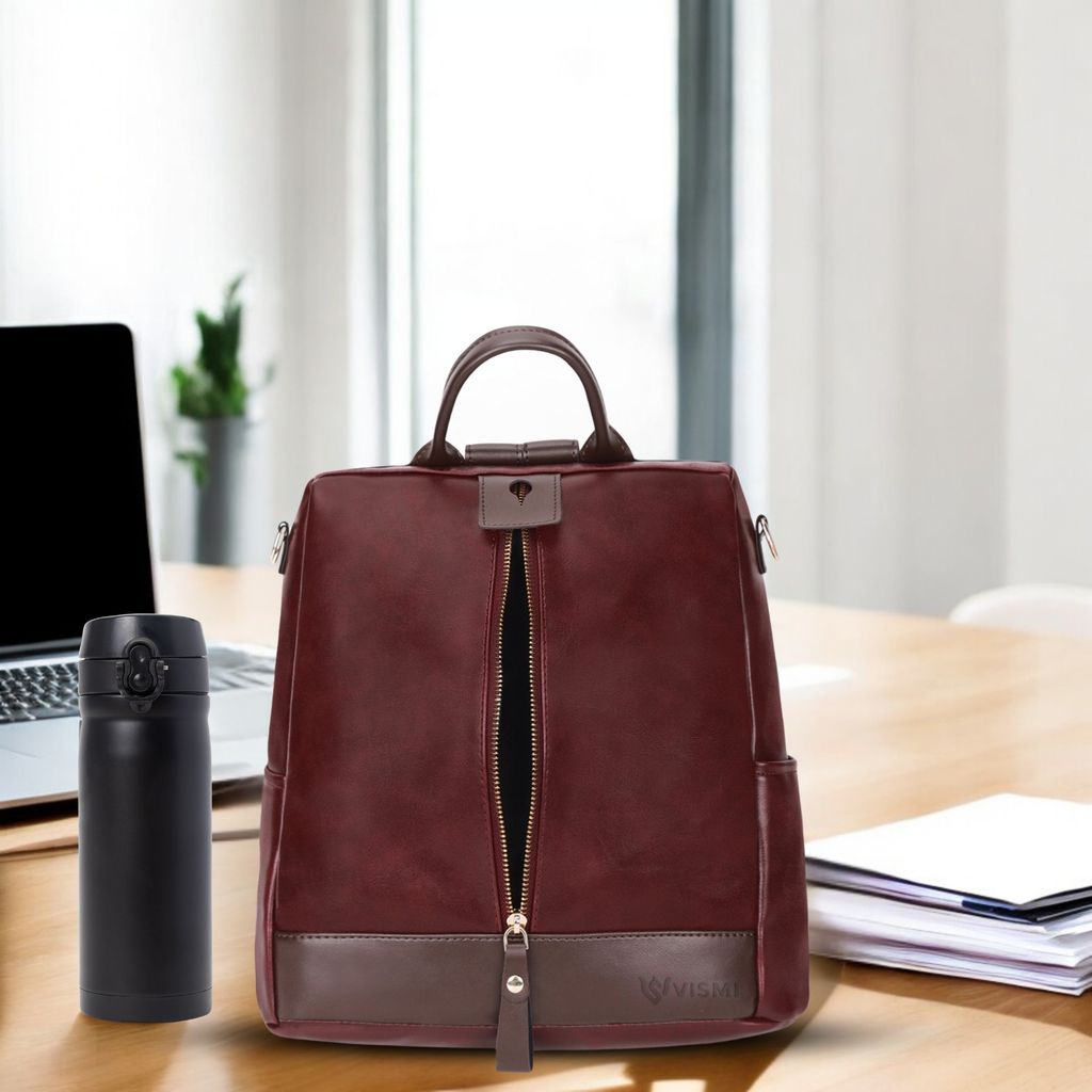 VISMIINTREND Women Backpack for Office Use Upto 13 Inch Laptop | Stylish Backpack Bag | Travel | School | College | Office Use | Anti Theft Convertible Backpack