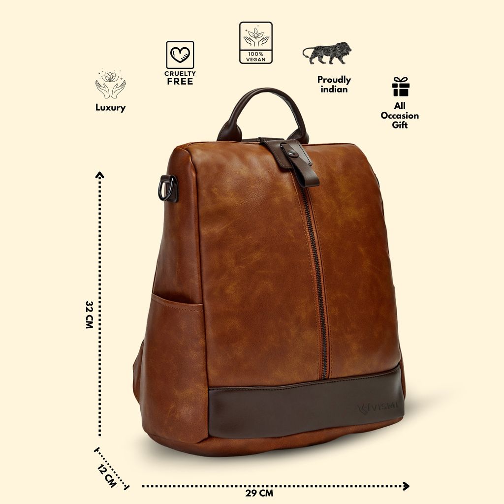 VISMIINTREND Women Backpack for Office Use Upto 13 Inch Laptop | Stylish Backpack Bag | Travel | School | College | Office Use | Anti Theft Convertible Backpack