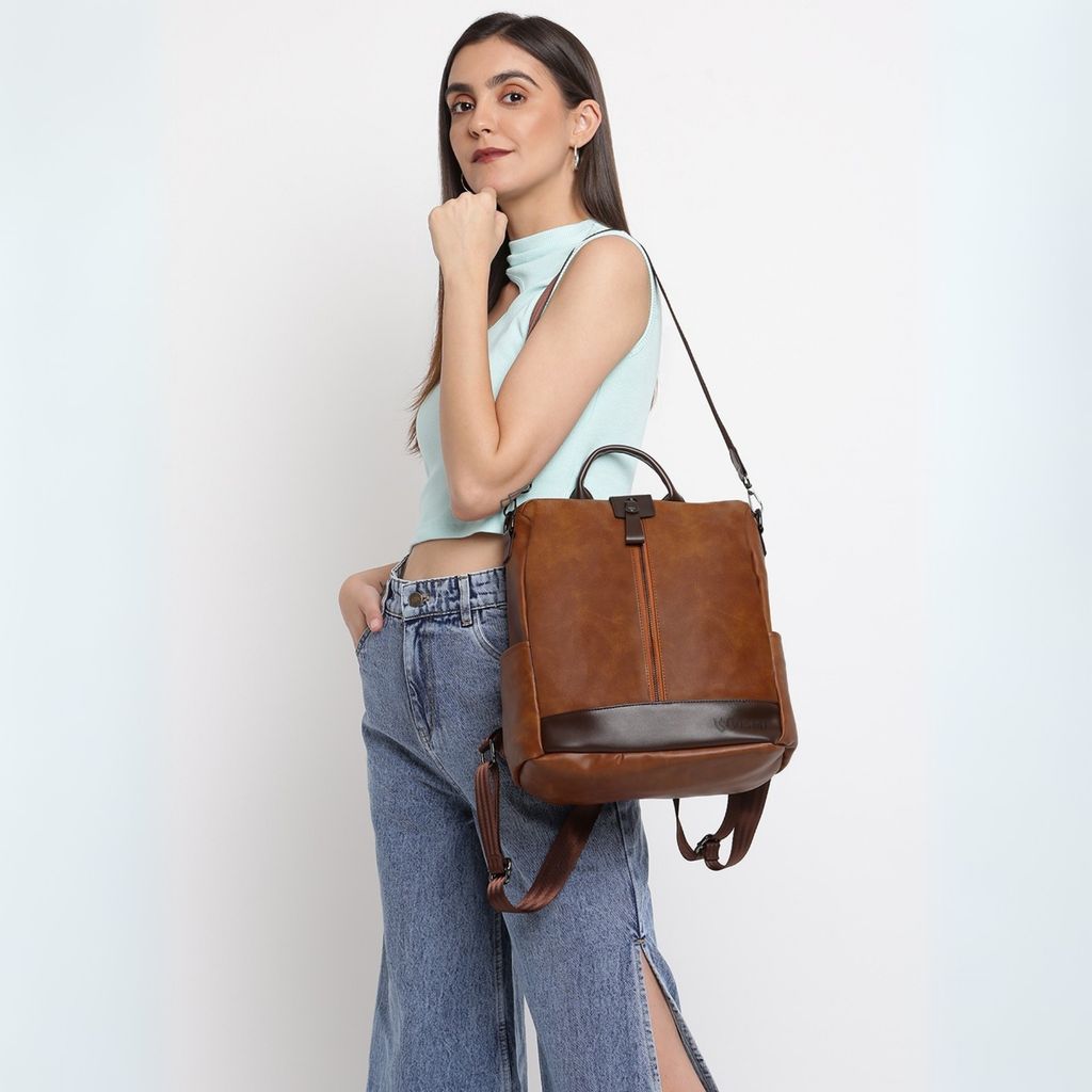 VISMIINTREND Women Backpack for Office Use Upto 13 Inch Laptop | Stylish Backpack Bag | Travel | School | College | Office Use | Anti Theft Convertible Backpack