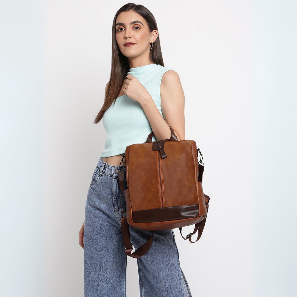 VISMIINTREND Women Backpack for Office Use Upto 13 Inch Laptop | Stylish Backpack Bag | Travel | School | College | Office Use | Anti Theft Convertible Backpack