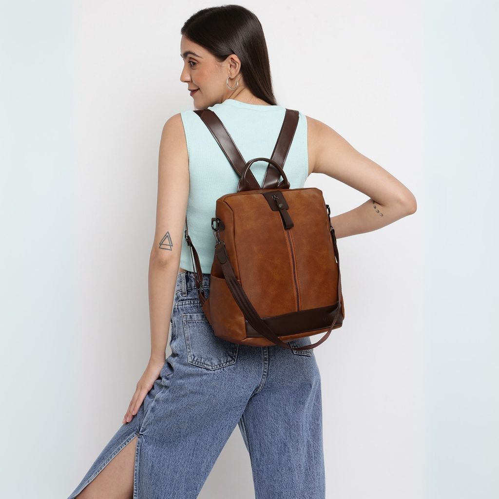 VISMIINTREND Women Backpack for Office Use Upto 13 Inch Laptop | Stylish Backpack Bag | Travel | School | College | Office Use | Anti Theft Convertible Backpack