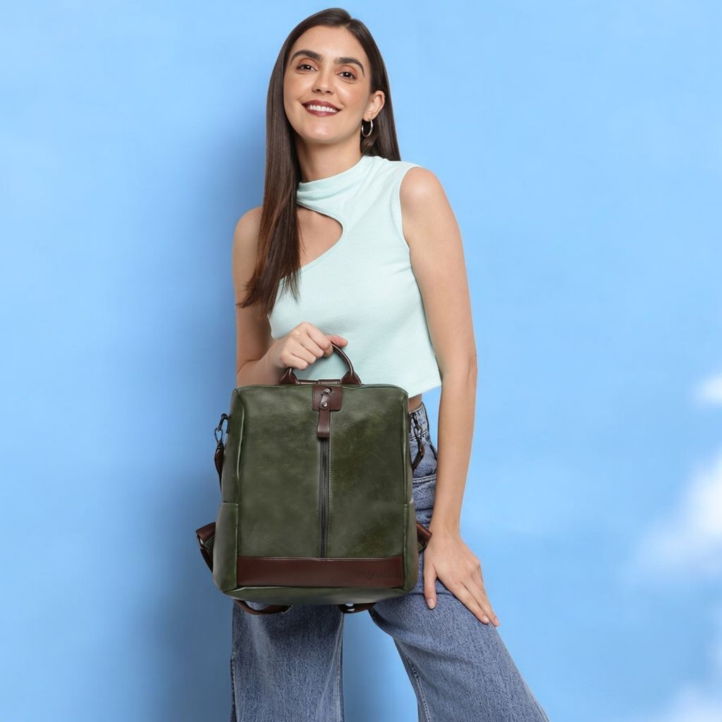 VISMIINTREND Women Backpack for Office Use Upto 13 Inch Laptop | Stylish Backpack Bag | Travel | School | College | Office Use | Anti Theft Convertible Backpack