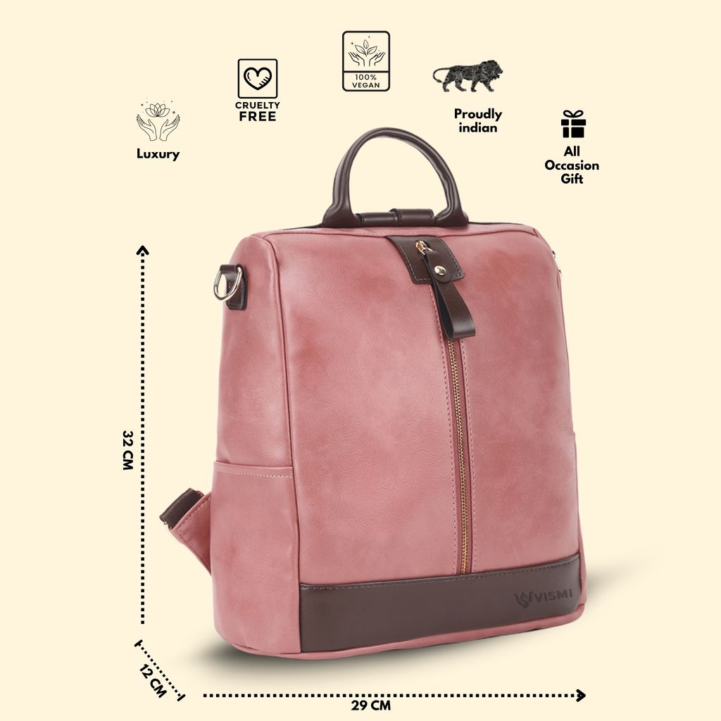 VISMIINTREND Women Backpack for Office Use Upto 13 Inch Laptop | Stylish Backpack Bag | Travel | School | College | Office Use | Anti Theft Convertible Backpack