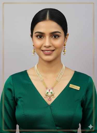 Elegant Multi-Strand Pearl Necklace & Jhumka Earring Set - Traditional Gold Tone Jewelry