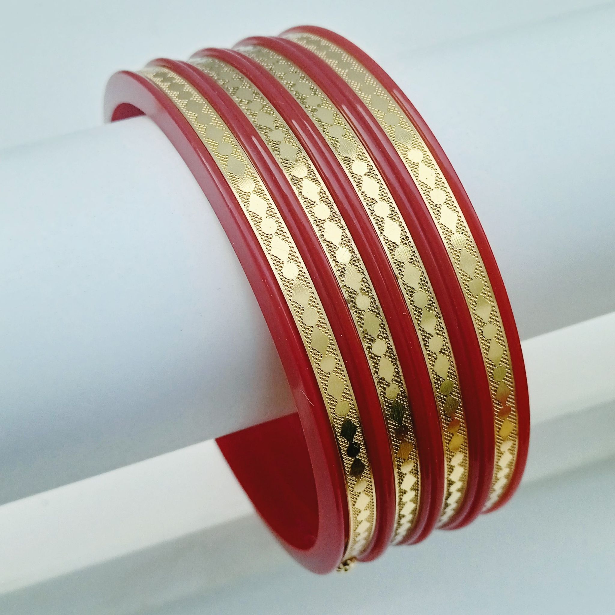 Gold Plated Sankha Pola Bangles. 