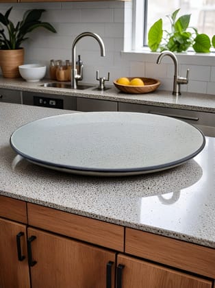 CozyClay Moss Green Ceramic Dinner Plate – 10 Inch Handmade Plate | Microwave & Dishwasher Safe