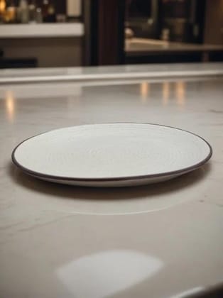 CozyClay Dual-Tone Ceramic Dinner Plate – 10 Inch Handmade Plate | Microwave & Dishwasher Safe