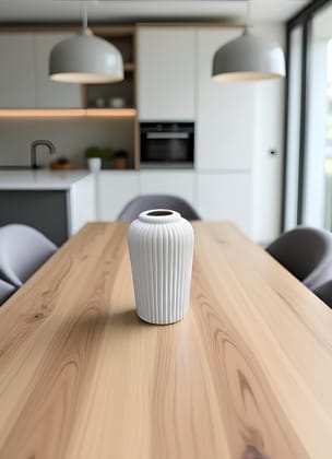 CozyClay Vel Bianco – Handmade Ceramic Vase, White, Matte Finish, Minimalist Modern Home & Office Décor, Waterproof & Easy to Clean