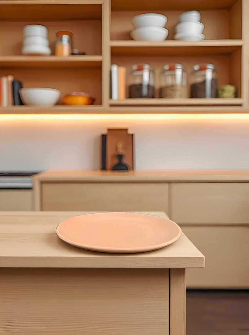 CozyClay Orange Ceramic Dinner Plate – 10 Inch Handmade Plate | Microwave & Dishwasher Safe