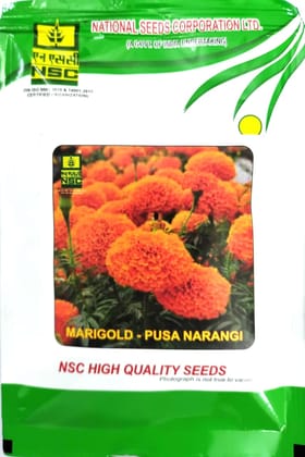 NSC FLOWER SEED - Marigold Pusa Narangi Seed - 10gm NSC FLOWER SEED - Marigold Pusa Narangi Seed - 10gm