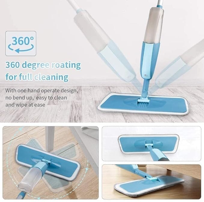 Mop Stainless Steel Heavy Quality Floor Mop with Removable Washable Cleaning Pad, Flexible Kitchen tap Flat sprey Cleaning Supplies 360 Flexible Easy Cleaning s13(Multi)