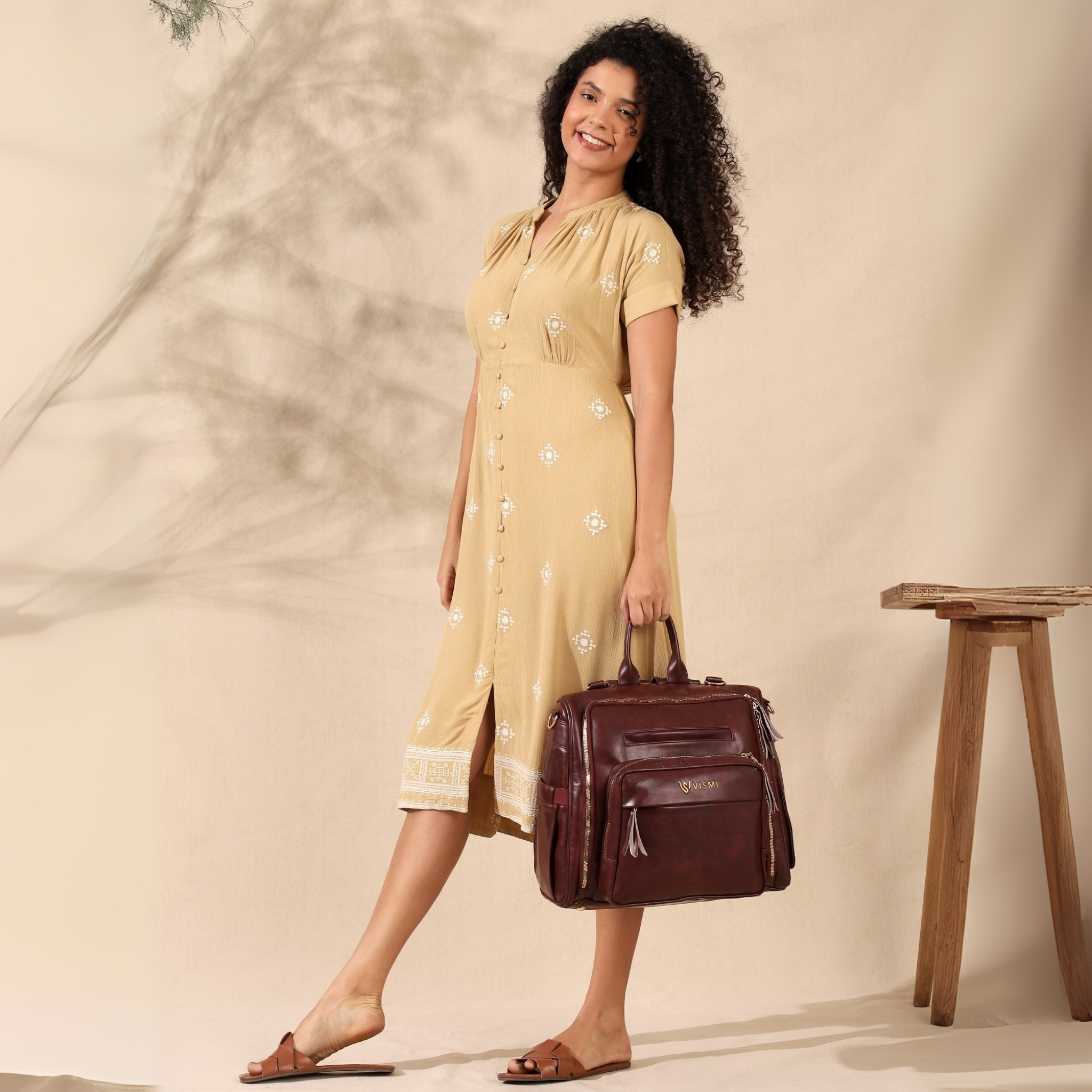 VISMIINTREND Diaper Bags for Mother & New Born Baby | Premium Pu Leather Maternity Bag | Convertible | Anti Theft | Trolley Sleeve | Travel Messenger Bag | Gift for Baby Shower, Moms to Be